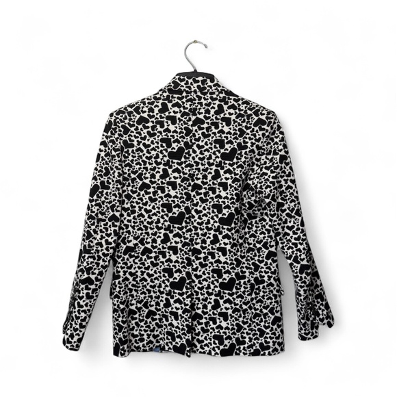 Zadig & Voltaire Viking Heart Blazer Jacket Black Beige Size 34 - Picture 2 of 14